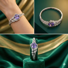 silver-tone Amethyst Pentagon Prestige bracelet - Each