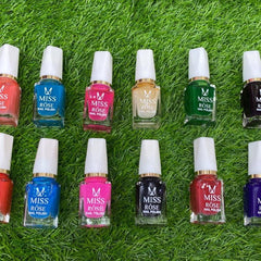 Miss Rose Permanent Nail Polish – Pack of 12