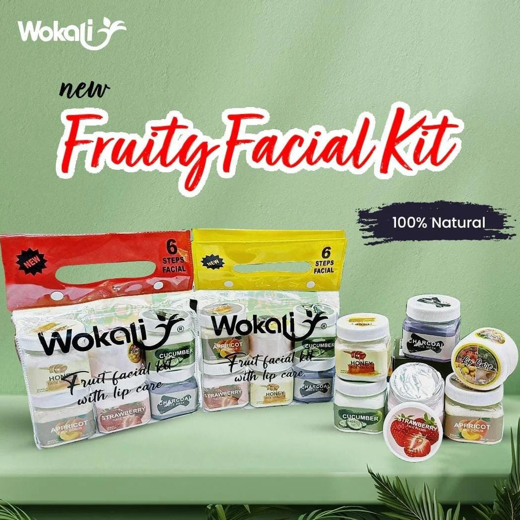 Wokali 6 Steps Fruity Facial Kit