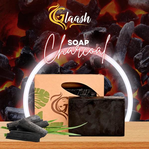 Glaash Charcoal Organic Soap Bar - 100gm