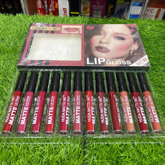 Huda Matte me New Color Lip Gloss - 12 Pcs