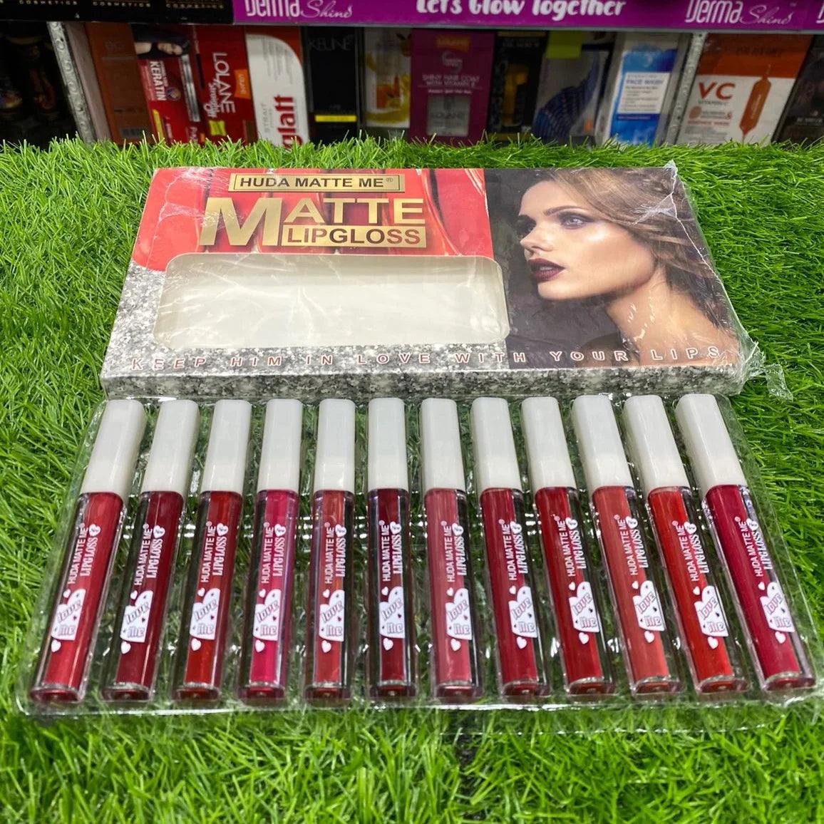 Huda Matte Me Matte Lip Gloss - 12 Pcs