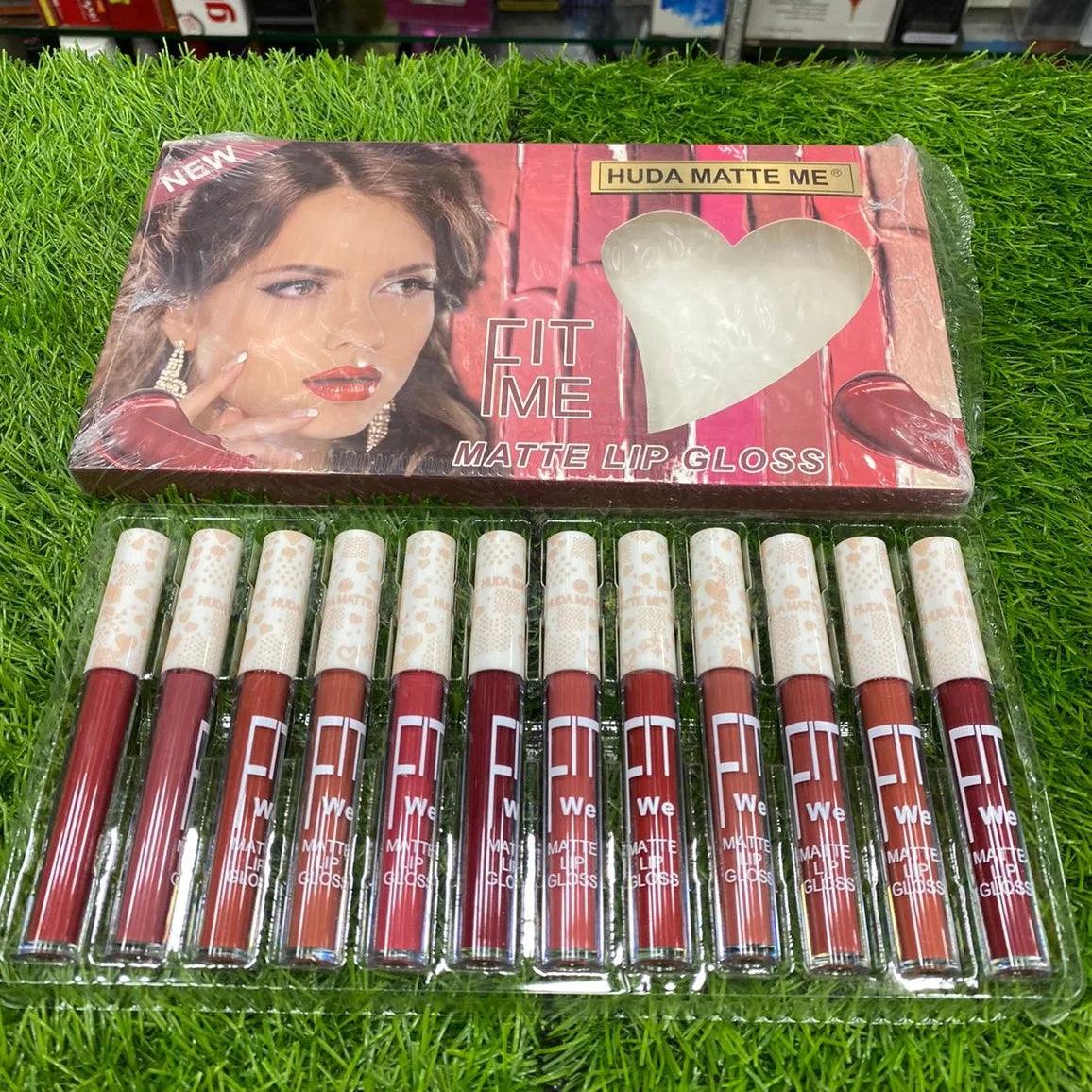 Huda Beauty Me Fit Me Lipgloss - 12 Pcs