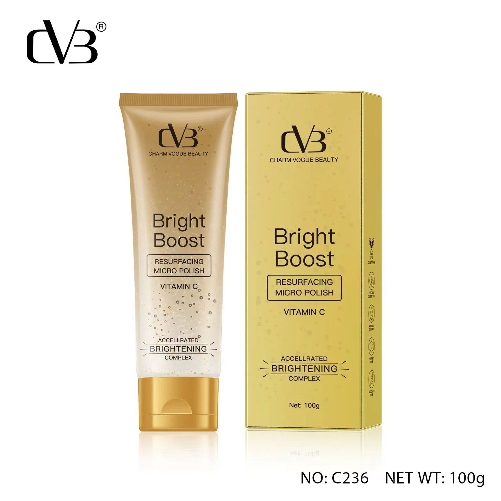 CVB Bright Boost Resurfacing Micro Polish with Vitamin C Brightening Complex - 100g
