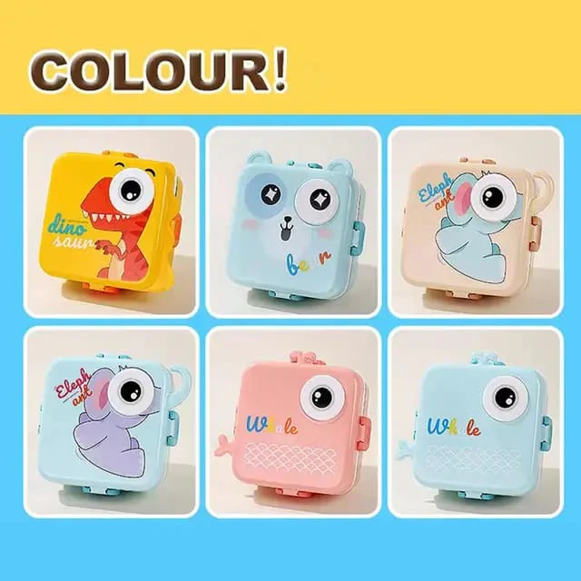 Kids Lunch Box– Double Decker Leakproof Bento Box with Spoon