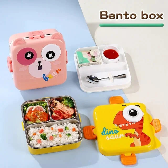 Kids Lunch Box– Double Decker Leakproof Bento Box with Spoon