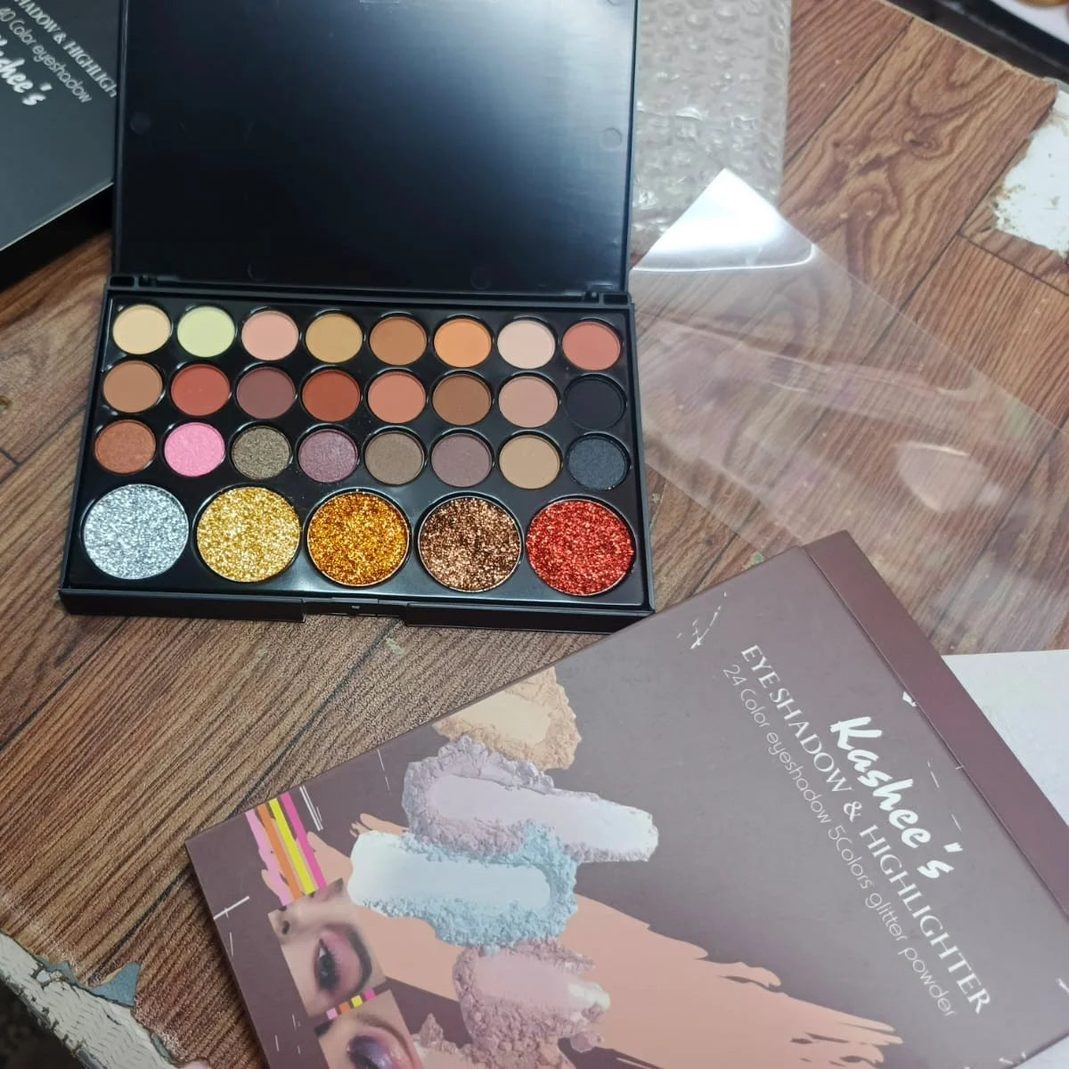 Kasheee's Eyeshadow & Highlighter Palette (29 Colors)