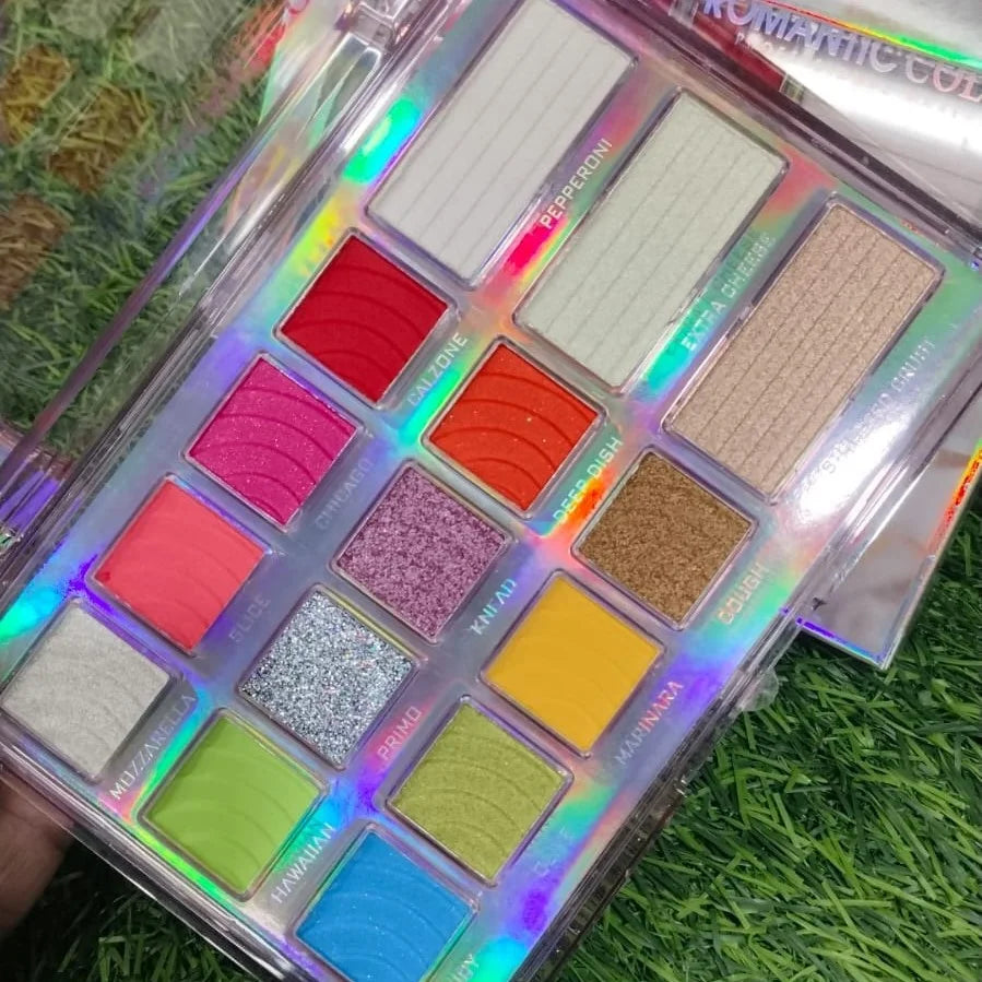 15 Colors Dream Star Eyeshadow and Highlighter Kit - Romantic Color