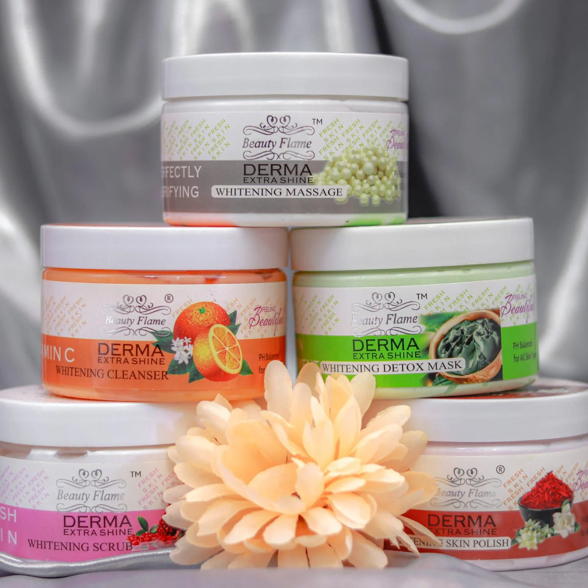 Derma Extra Shine New Brightening Facial Kit - 250g Each