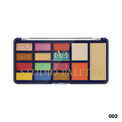 Cvb Studio Palette 12 Eye Shadow 1 Blush 1 Highlight 1 Compact Powder C219