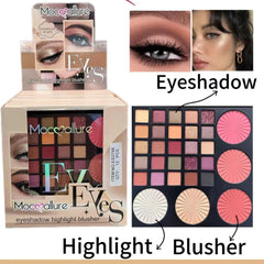 Mocallure 3-in-1 Makeup Book Palette (highlighter, blush, eyeshadow)