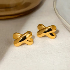 Stainless steel Casual X Earings - Each Pair