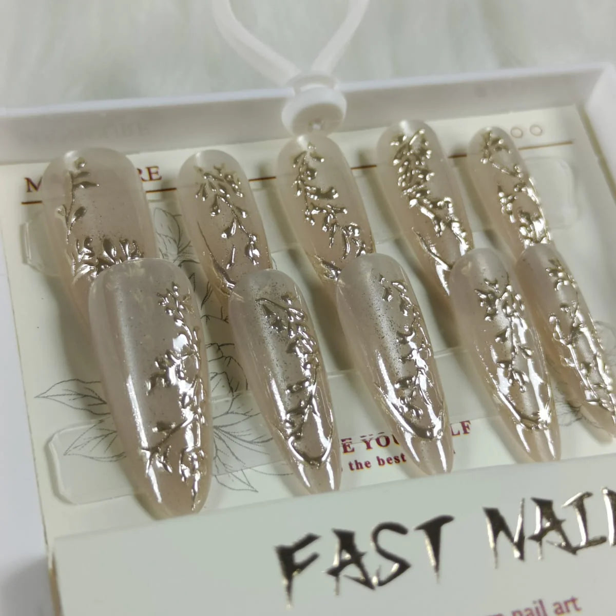 Cat Eye Fake Nails Handmade