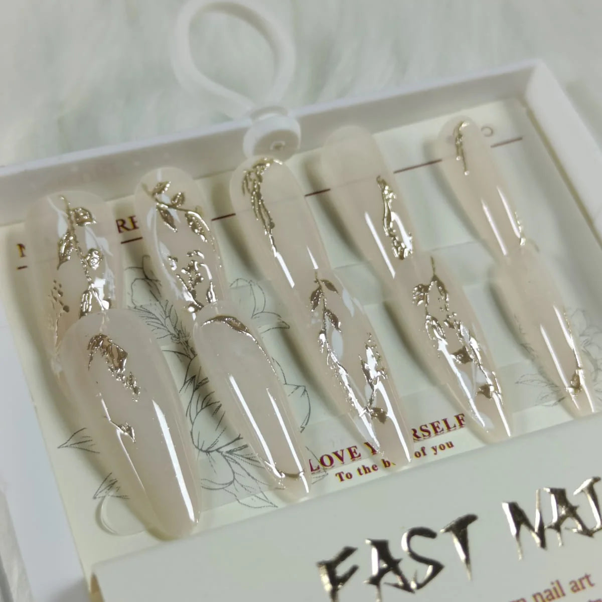 Cat Eye Fake Nails Handmade