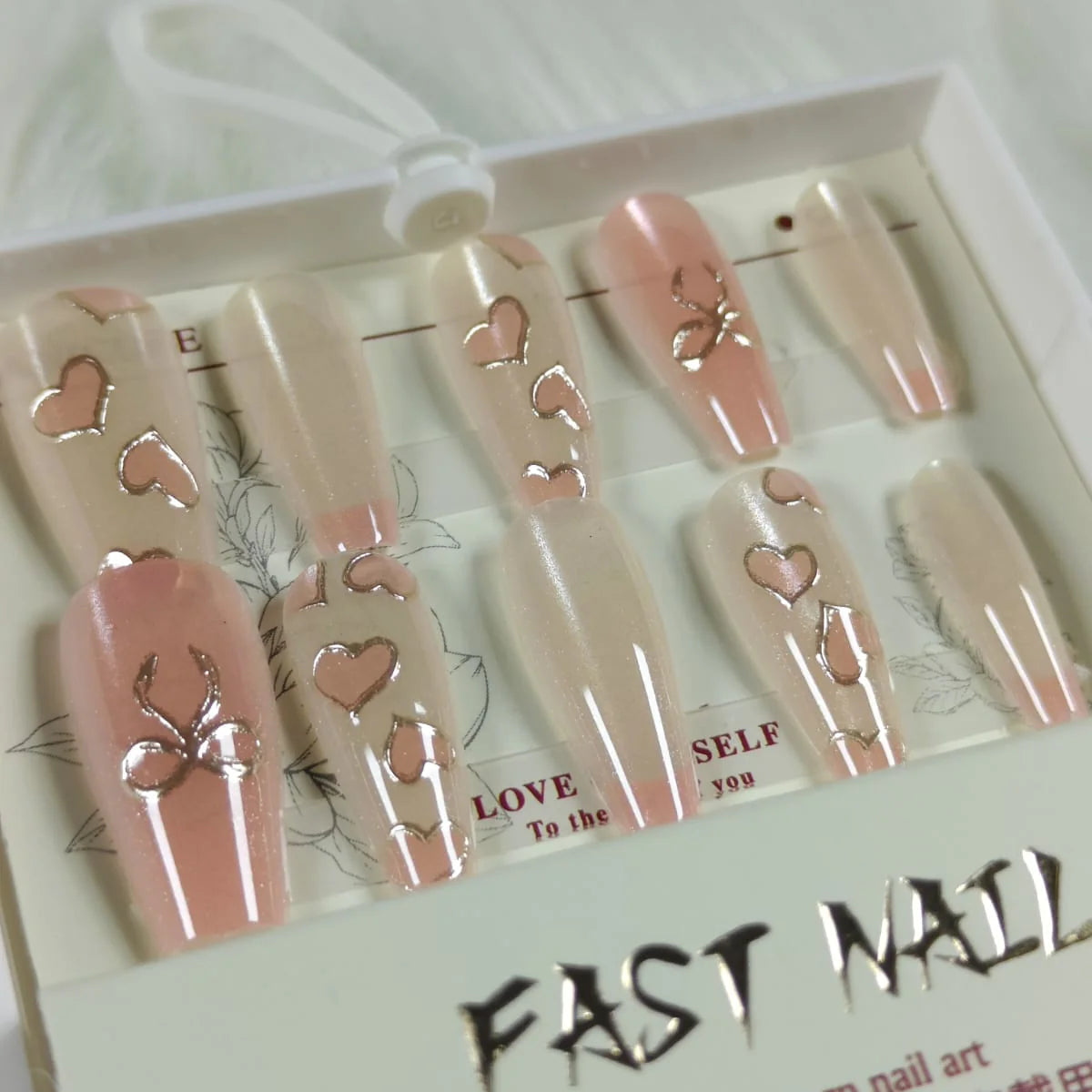 Cat Eye Fake Nails Handmade