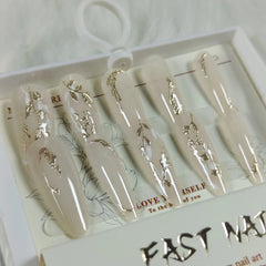 Cat Eye Fake Nails Handmade