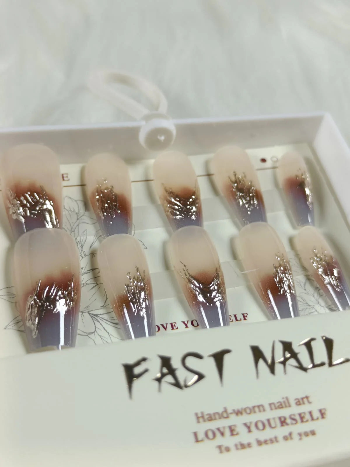 Cat Eye Fake Nails Handmade