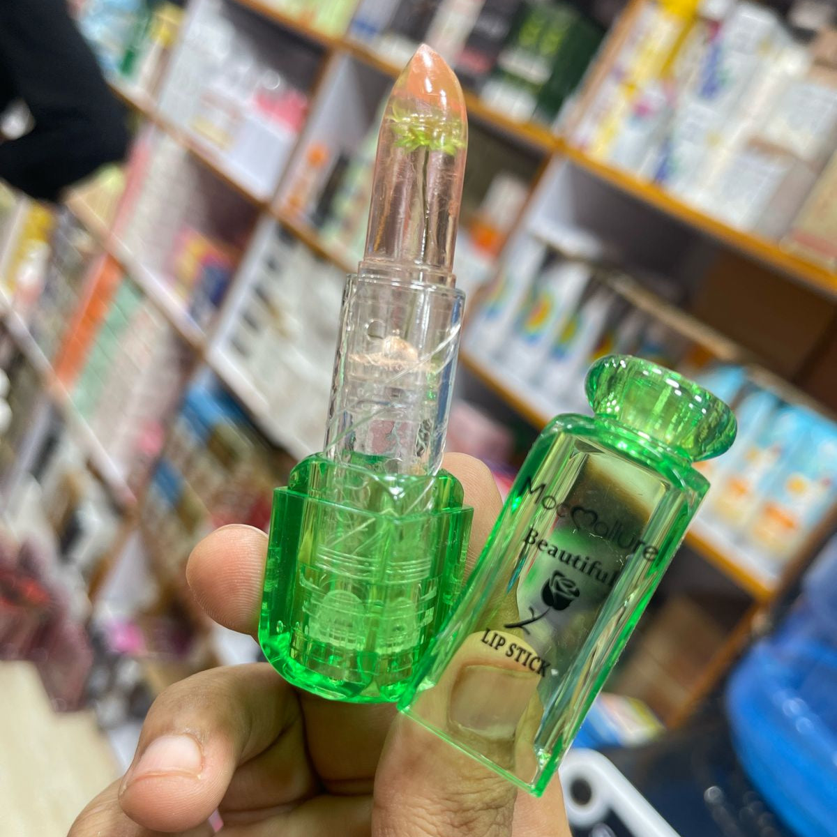 Mocallure Flower Magic Lipstick – Color-Changing Jelly Lip Balm with Real Dried Flower