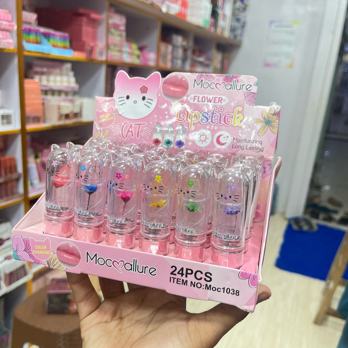 Mocallure Flower Magic Lipstick – Color-Changing Jelly Lip Balm with Real Dried Flower