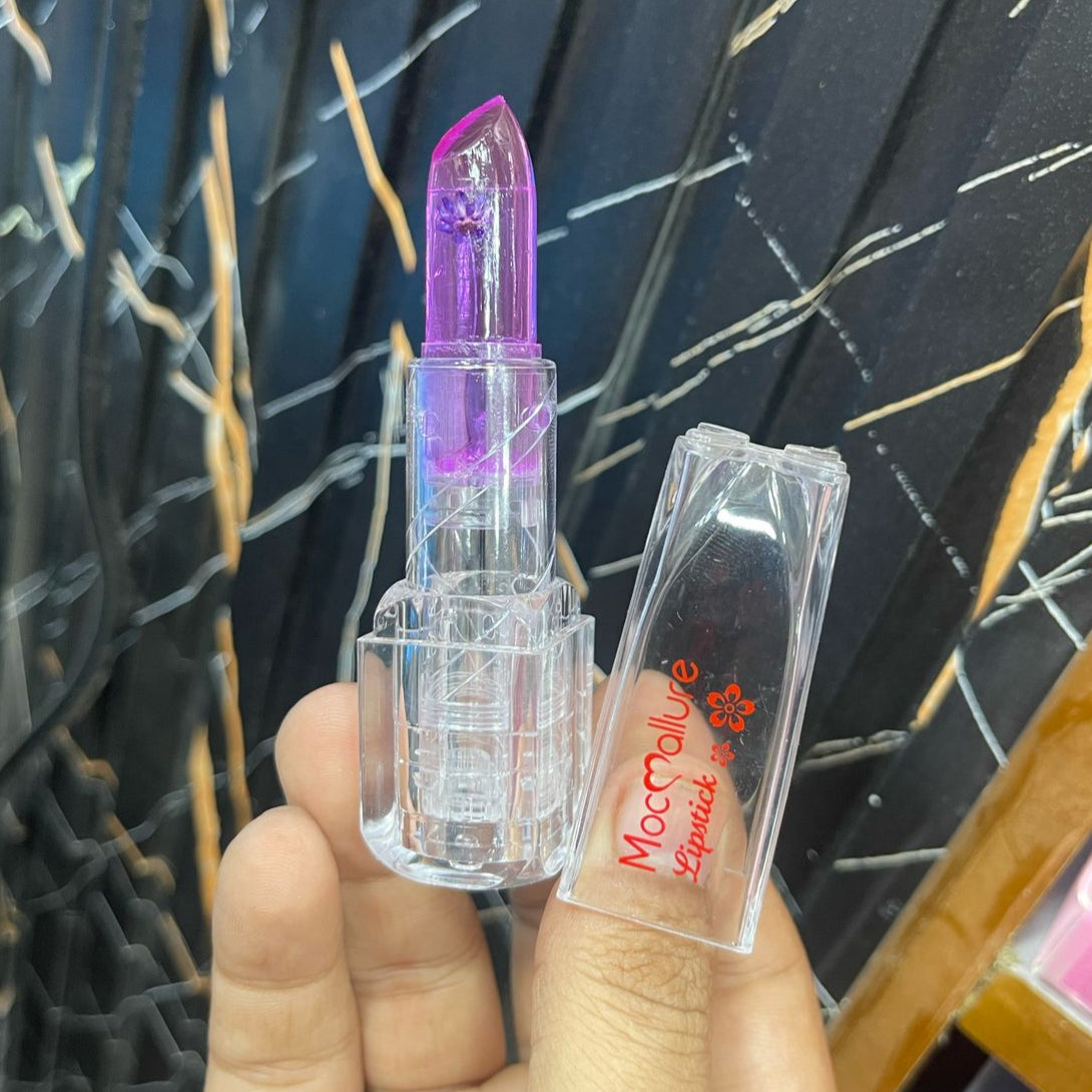 Mocallure Flower Magic Lipstick – Color-Changing Jelly Lip Balm with Real Dried Flower