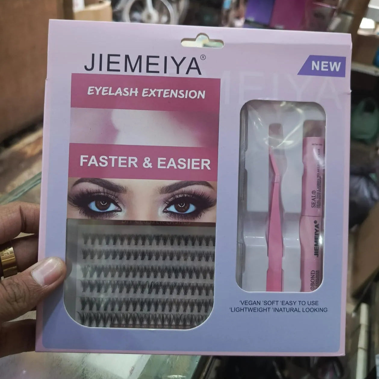 JEIMEIYA Professional Eyelash Extension Kit – Includes 2-in-1 Sealer & Precision Plucker