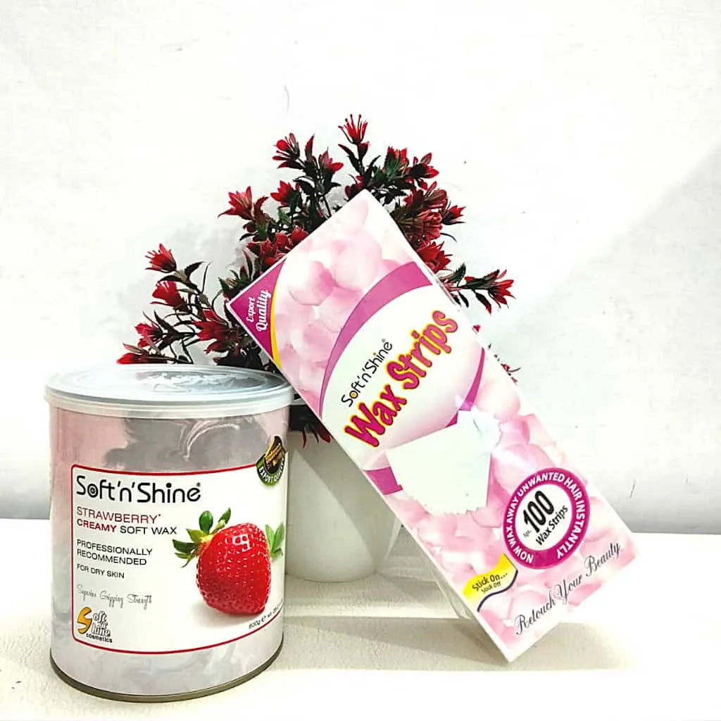 Soft 'n' Shine 2-in-1 Deal – Original Creamy Soft Wax 800g with FREE Wax Strips