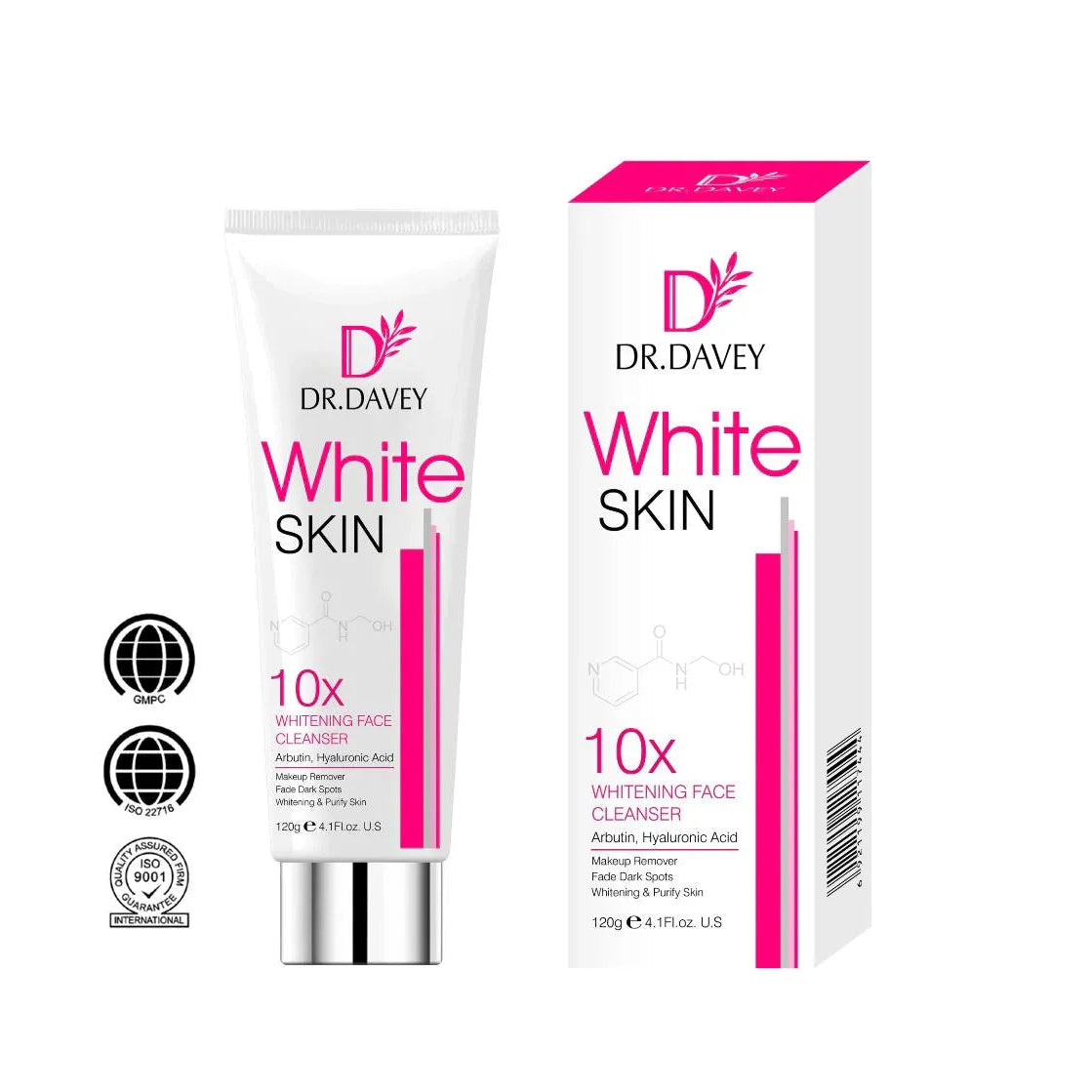 DR.DAVEY 10X Whitening Face Cleanser - 120g