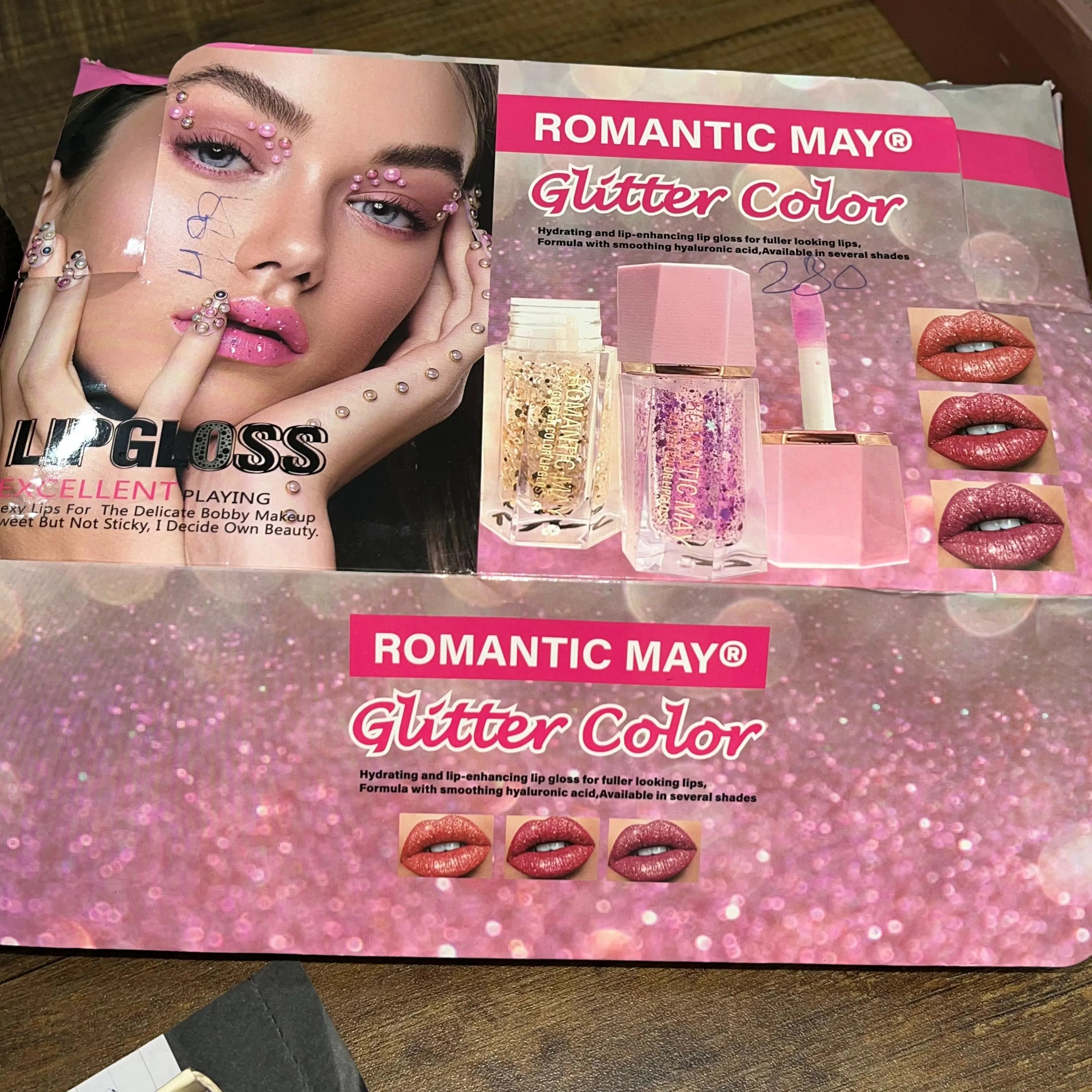 Romantic May Glitter Color Lip Gloss – Shimmering & Long-Lasting Shine