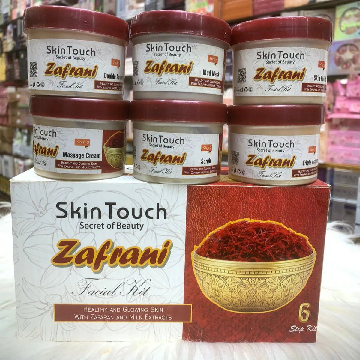 Skin Touch Zafrani Facial Kit – 6-Step Radiant Skin Care Set - 50ml Each