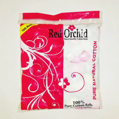 Red Orchid Cotton Balls – 100 Pcs