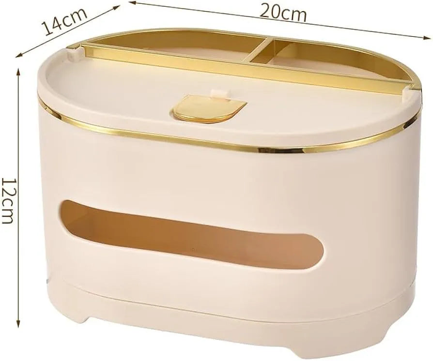 Multifunctional ABS Tissue Box with Storage – Sleek Organizer for Home & Office
