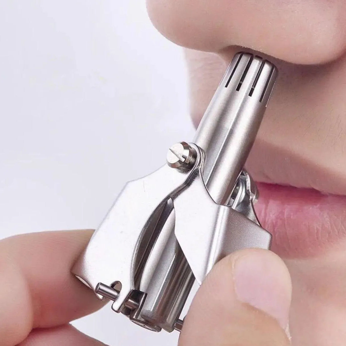 Mini Portable Stainless Steel Manual Nose Hair Trimmer