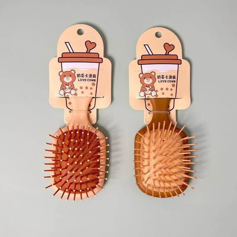 New 1 Pc Wooden Style Bear Hair Brush
