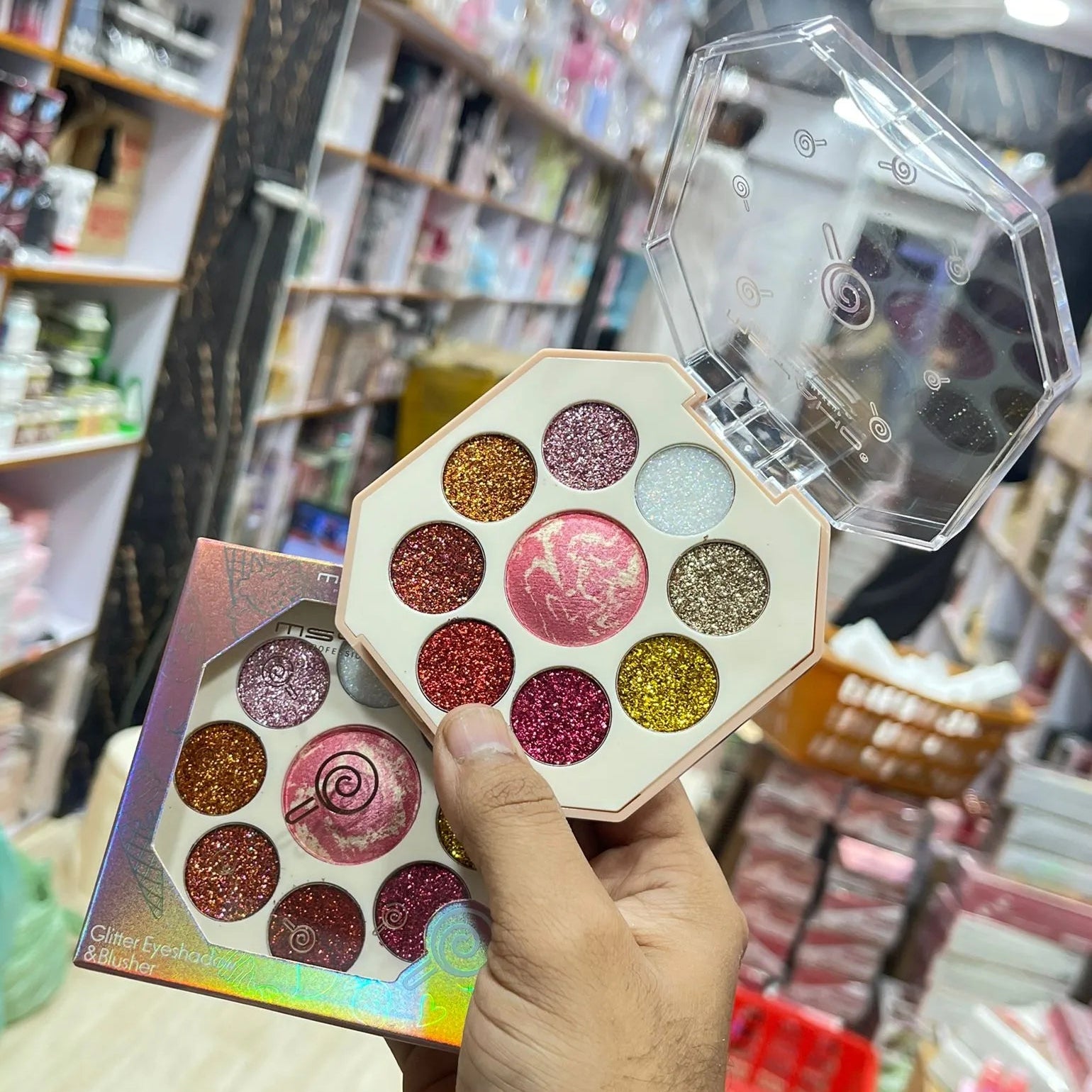MSYAHO Glitter Eyeshadow & Blusher – 2-in-1 Glow & Glam Combo