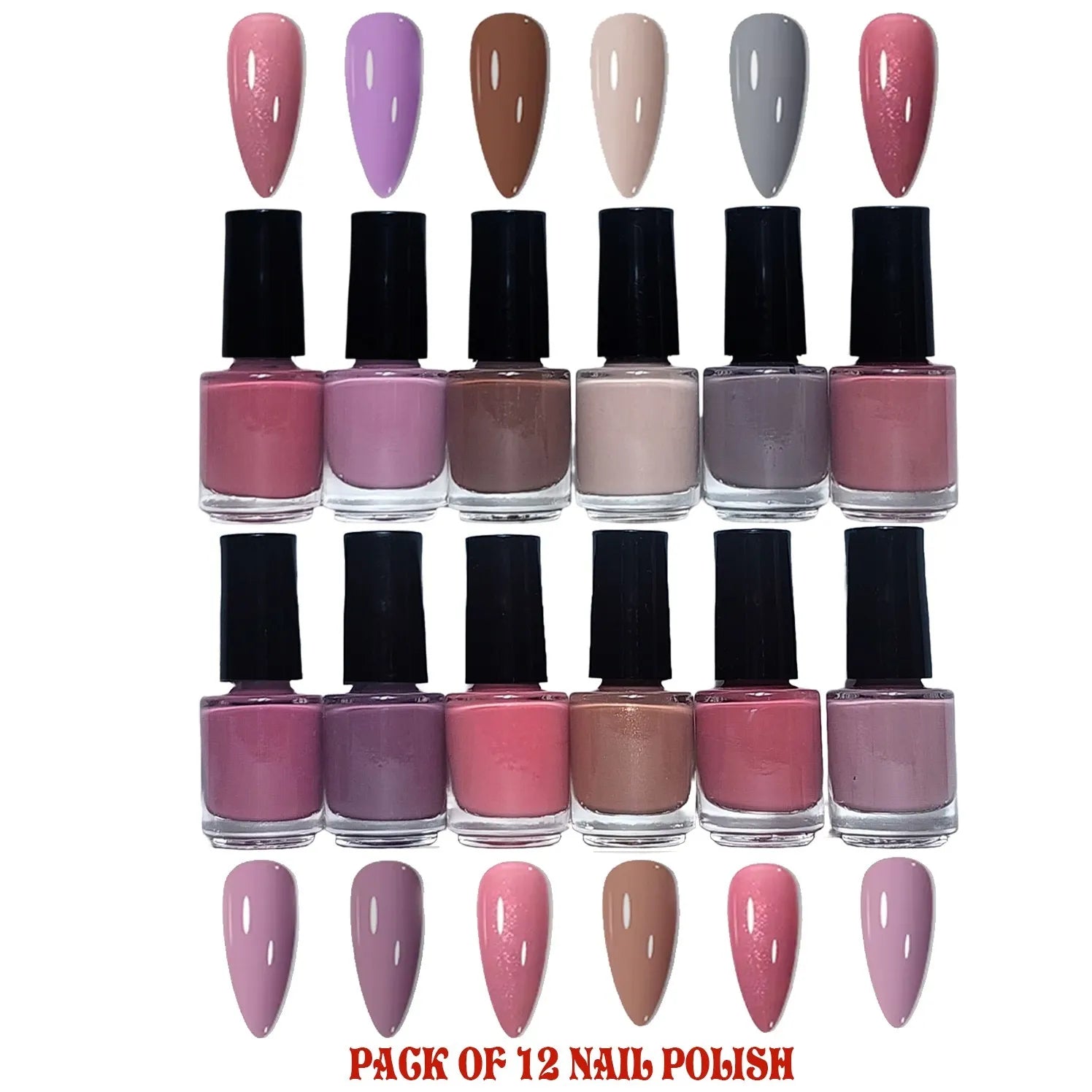 12-Piece Nude Peel-Off Nail Paint