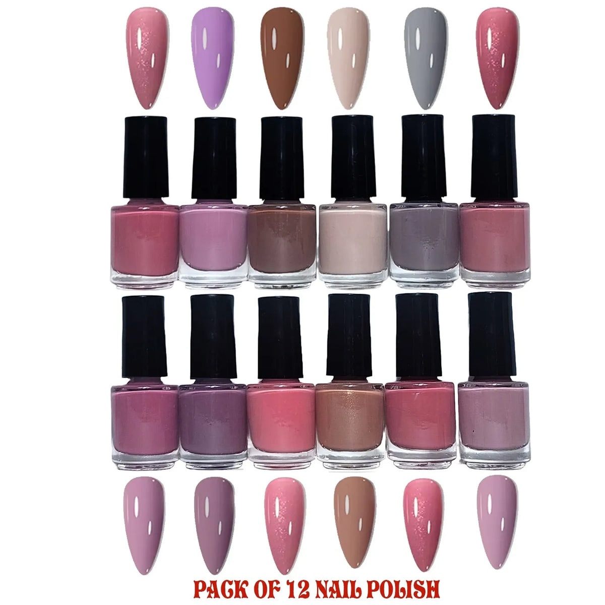 12-Piece Nude Peel-Off Nail Paint