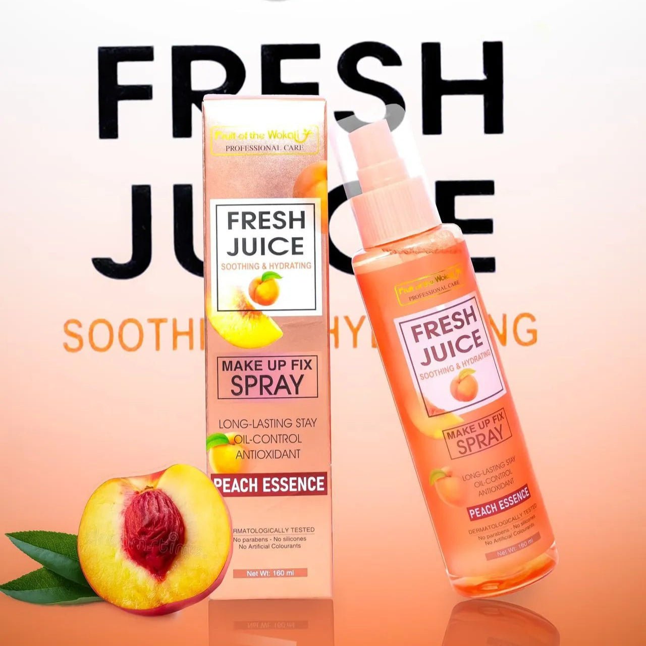 Fruit of Wokali Makeup Fix Spray Peach Essence – 160 ml