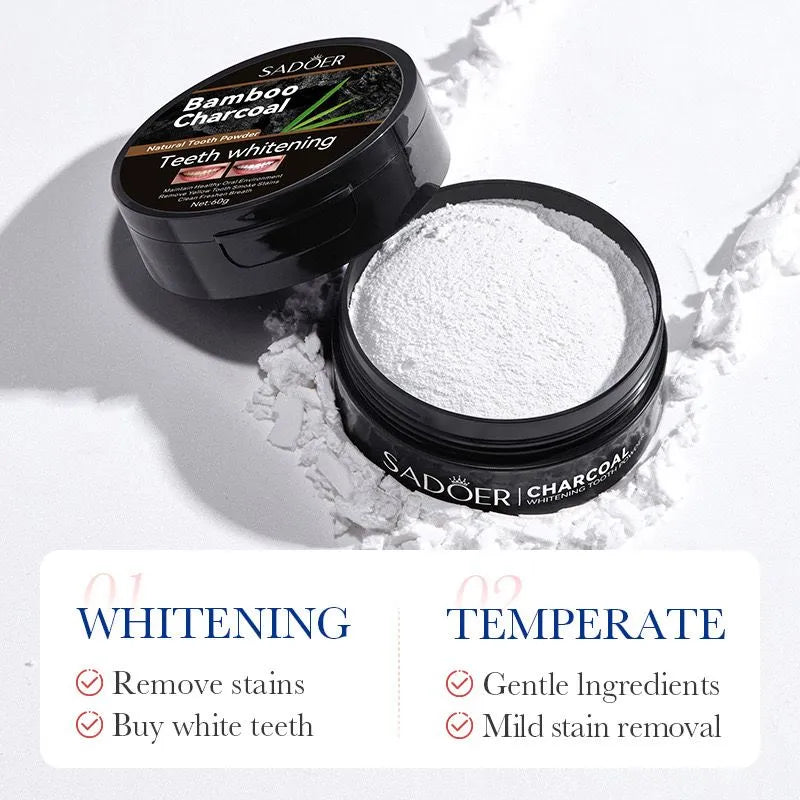 Sadoer Bamboo Charcoal Teeth Whitening Powder – 60 g