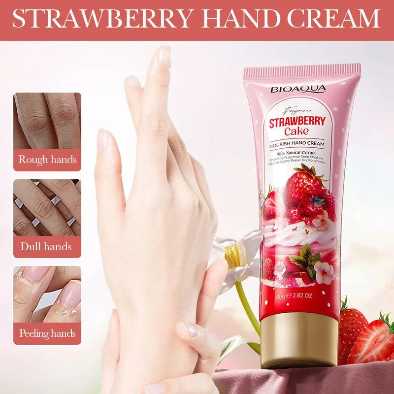 Bioaqua Fragrance Strawberry Cake Nourishing Hand Cream – 80 g