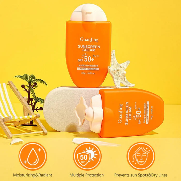 Guanjing Sunscreen Cream SPF 50+ Multiple Protection & Moisturizing Formula – 50g