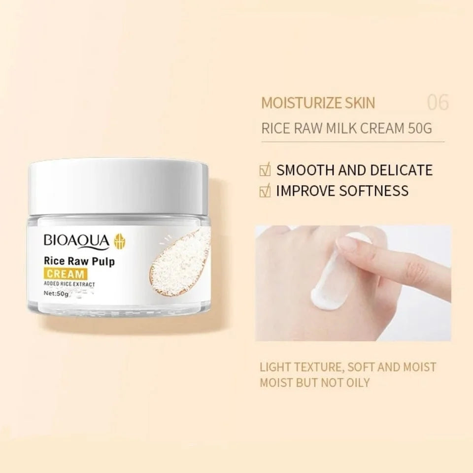 Bioaqua Rice Raw Pulp Rejuvenating & Moisturizing - Six Piece Suit Kit
