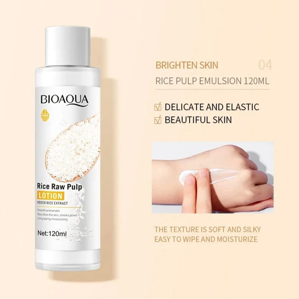 Bioaqua Rice Raw Pulp Rejuvenating & Moisturizing - Six Piece Suit Kit