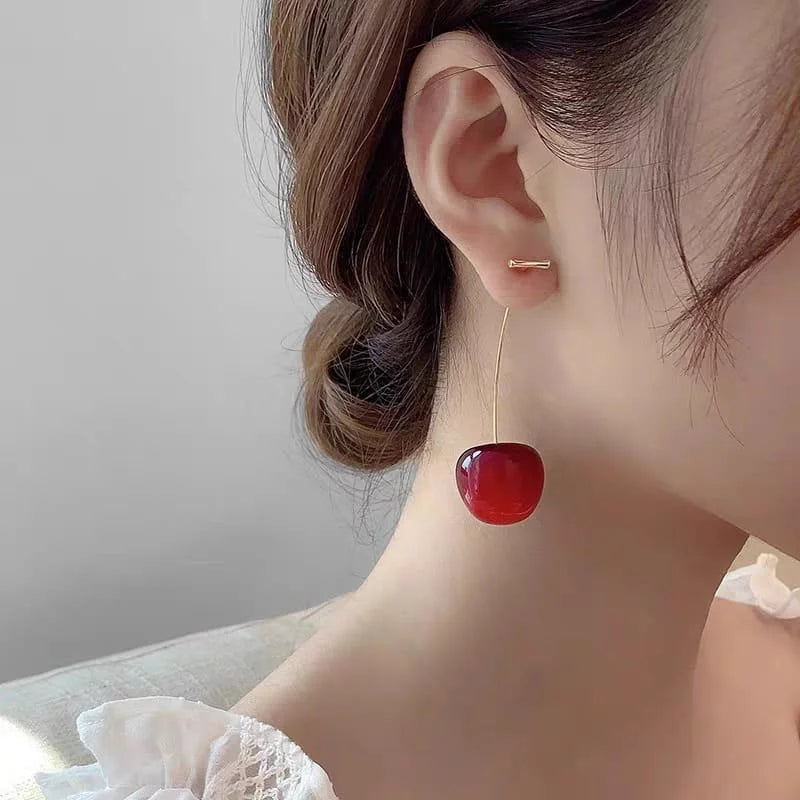 Elegant Cherry Dangle Earrings – Each