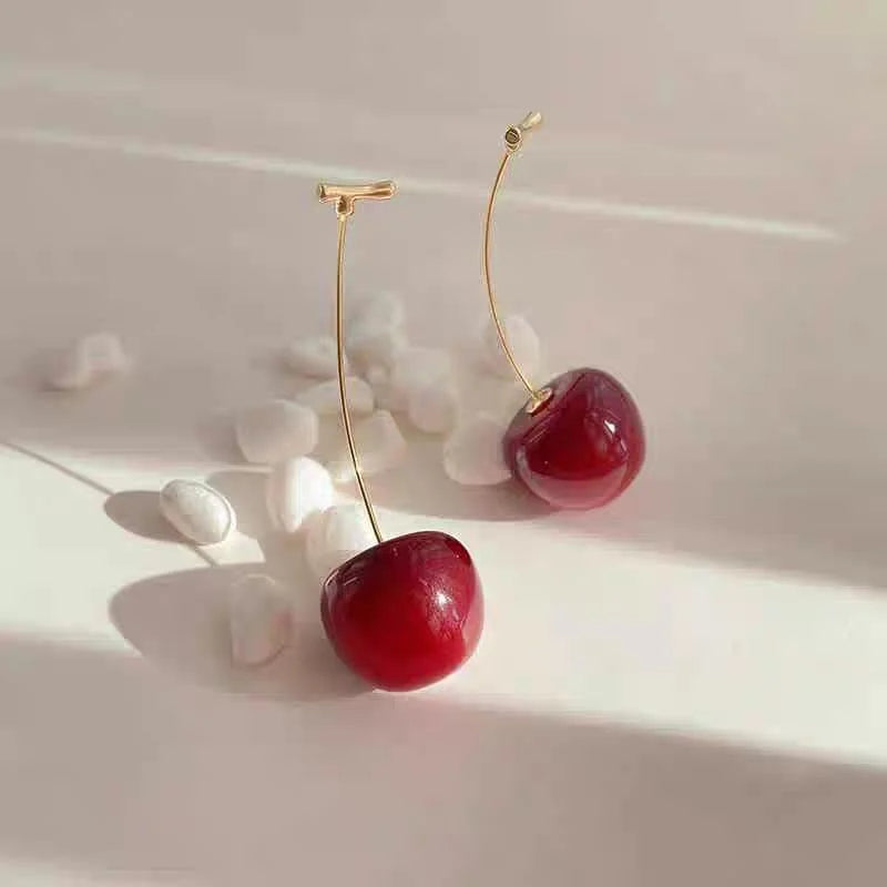 Elegant Cherry Dangle Earrings – Each