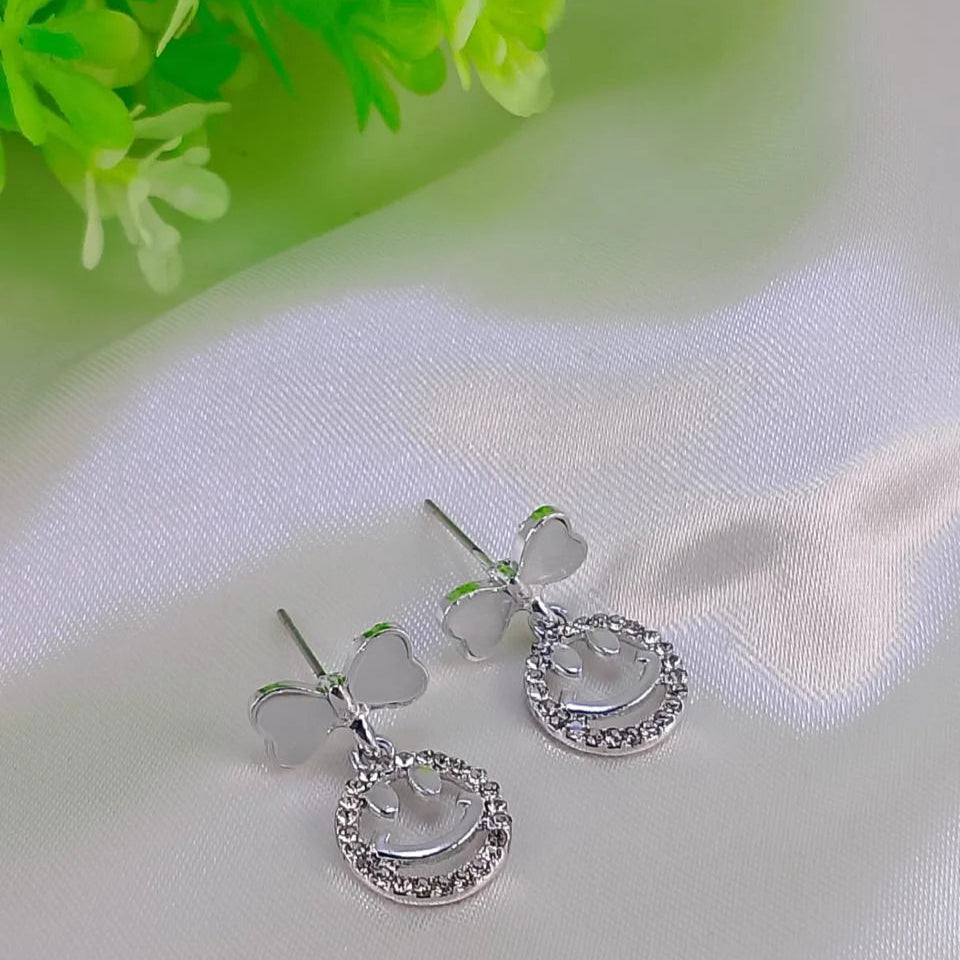 Elegant Bow Hollow Circle Drop Earrings – Each