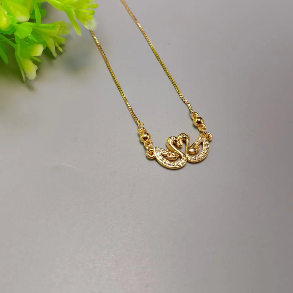 Golden Swan Love Necklace