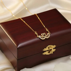 Golden Swan Love Necklace