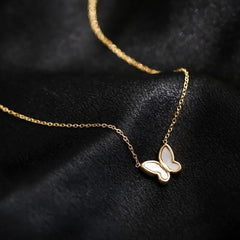 Stylish Butterfly Design Gold Plated Necklace Set