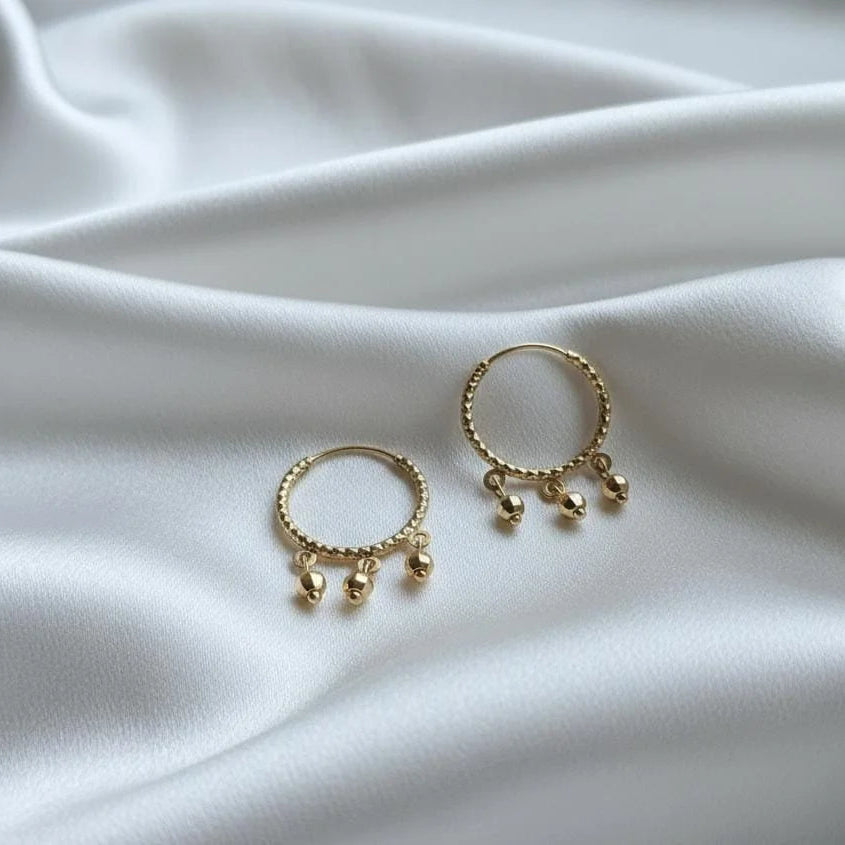 Elegant Gold-Plated Hoop Earrings Beauty with a Modern Touch
