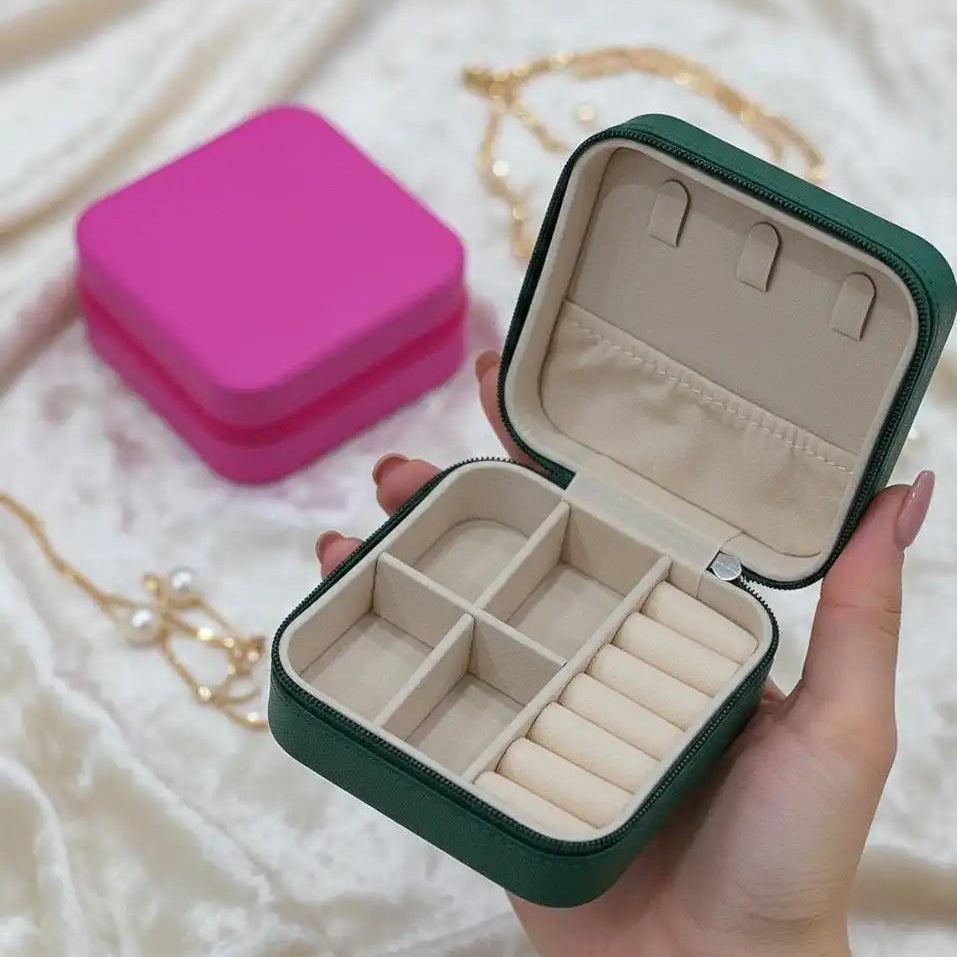 Elegance Square Leather Jewelries Storage box